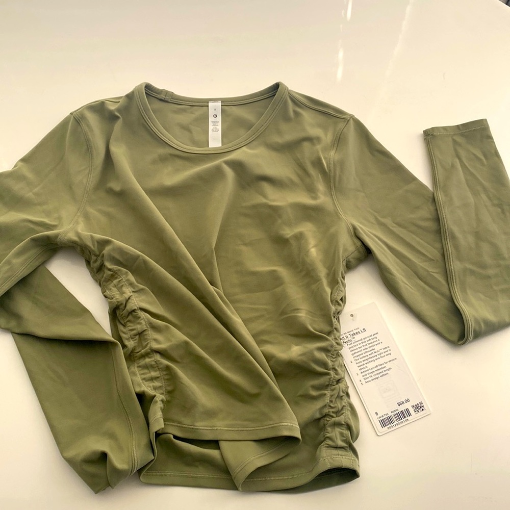 lululemon athletica Olive Green Crop Top